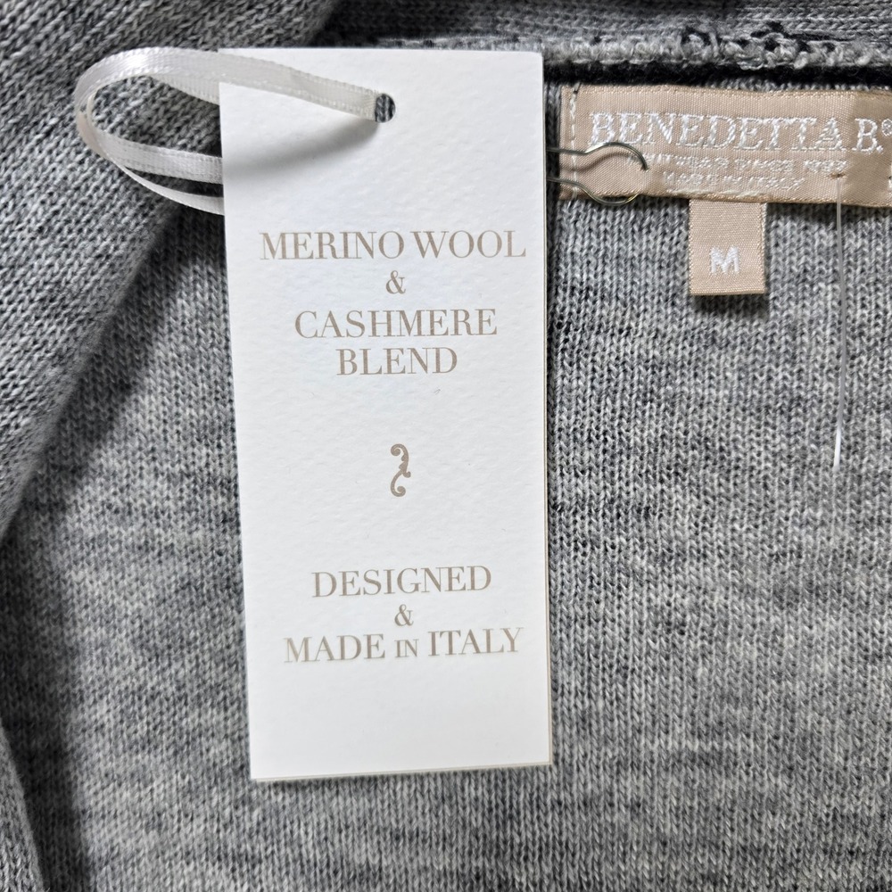 BENEDETTA B Knitwear Merino Wool Cashmere Blend‎ Cardigan Sweater M Italy - Picture 5 of 9